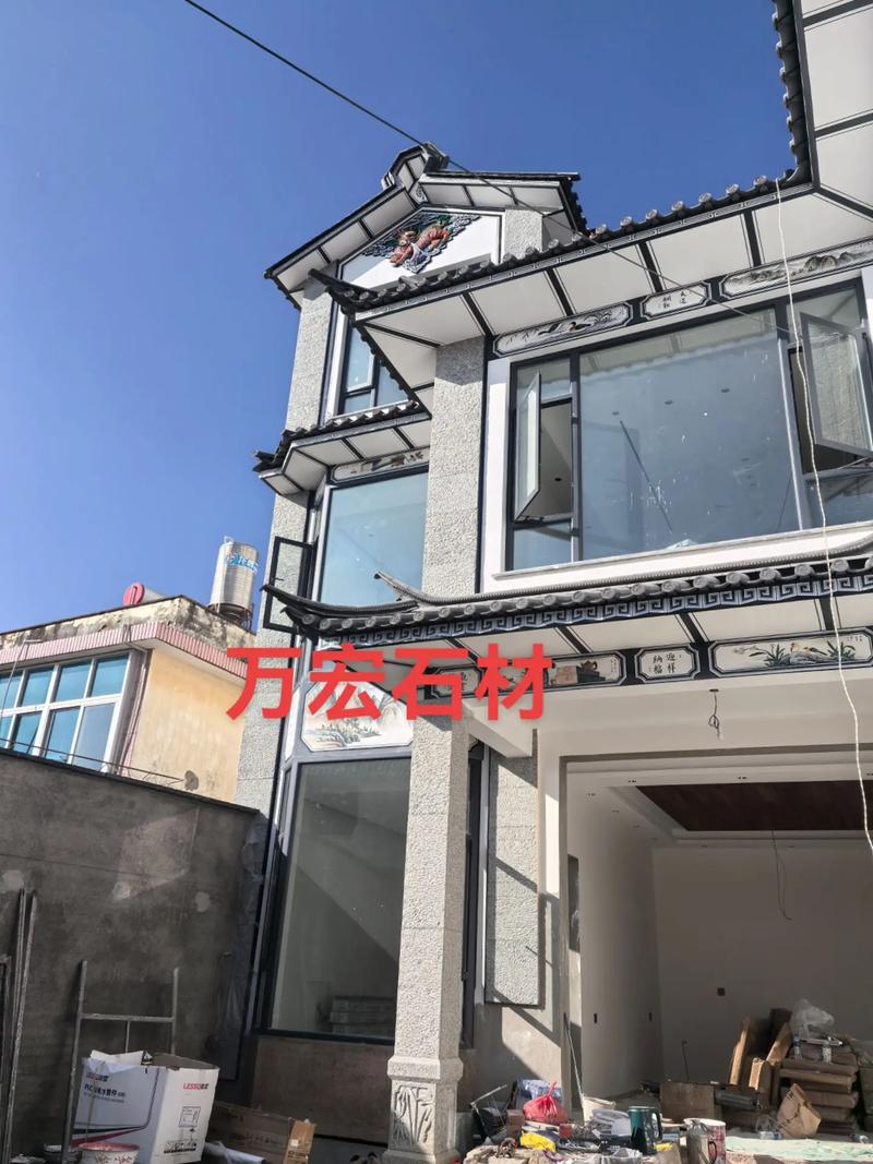 手工白麻石,上墙还是很漂亮滴.#施工现场实拍 #石材加工 # - 抖音